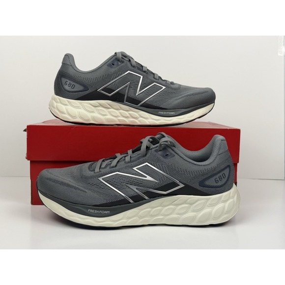 New Balance Fresh Foam 680v8 Running Shoes Men 11 4E Wide Grey/Grey M680LG8